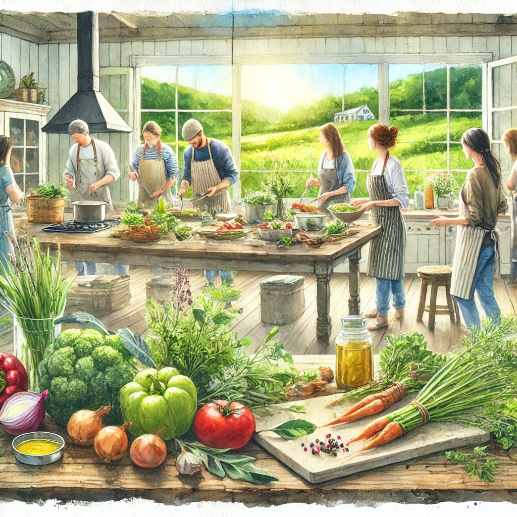 Images of a Food Business Idea: A Cooking Retreat Host
